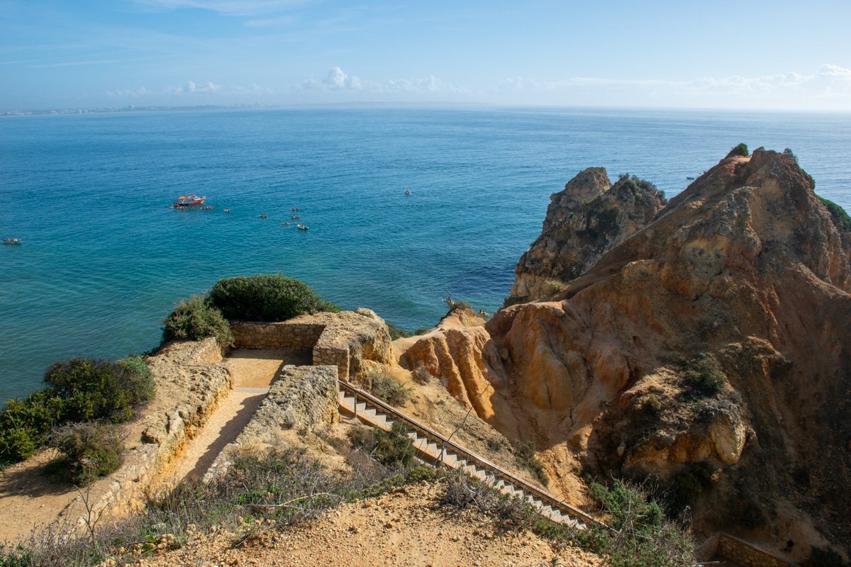 Escalier d'accès aux falaises, Ponta da Piedade, Algarve
