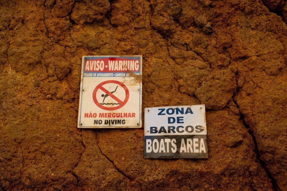 Panneau "boats area", ponta da piedade, algarve