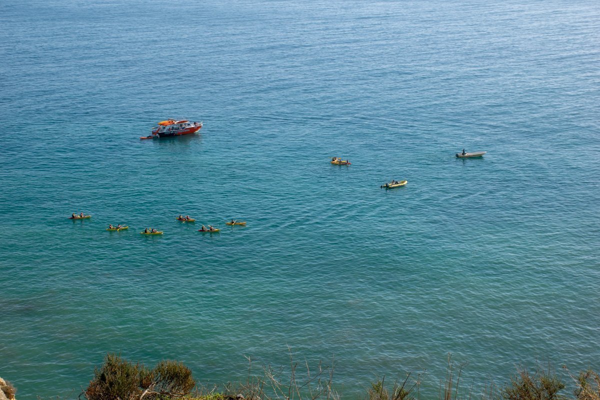 Sortie kayak, ponta da piedade, Algarve